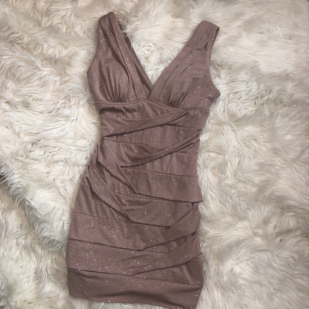 Windsor Beige Glitter  Dress